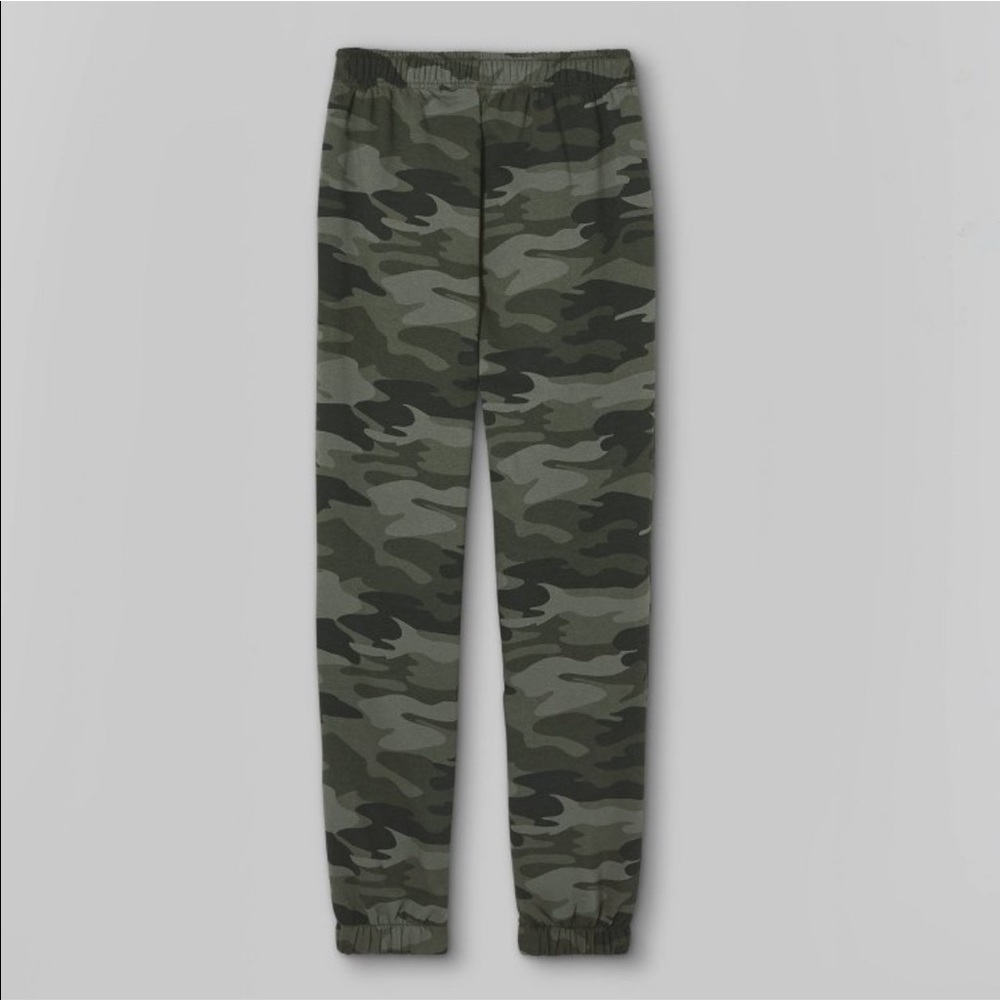 Green Camo Sweatpants Size XL Comfy Unisex Loungewear Athleisure Army Pants NEW - Picture 4 of 10
